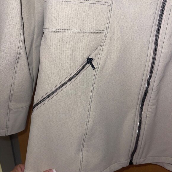Kuhl Womens Trench Coat Size S Cream Softshell Two-tone Weave Performance - Picture 7 of 16